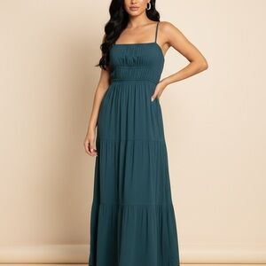 Aqua Teal Sleeveless Maxi Dress